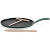 imageLe Creuset Enameled Cast Iron Crepe Pan with Rateau and Spatula 1075quot CeriseArtichaut
