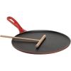 imageLe Creuset Enameled Cast Iron Crepe Pan with Rateau and Spatula 1075quot CeriseCerise