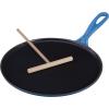 imageLe Creuset Enameled Cast Iron Crepe Pan with Rateau and Spatula 1075quot CeriseMarseille
