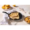 imageLe Creuset Enameled Cast Iron Crepe Pan with Rateau and Spatula 1075quot CeriseOyster