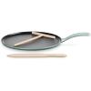 imageLe Creuset Enameled Cast Iron Crepe Pan with Rateau and Spatula 1075quot CeriseSea Salt