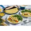 imageLe Creuset Enameled Cast Iron Crepe Pan with Rateau and Spatula 1075quot CeriseSea Salt