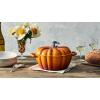 imageLe Creuset Enameled Cast Iron Figural Pumpkin Cocotte 4 qt Persimmon with Gold Figural KnobPersimmon