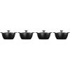 imageLe Creuset Enameled Cast Iron Gourmand Collection Set of 4 Mini Skillet 3 qt Matte BlackMini Cocotte with Lid