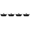 imageLe Creuset Enameled Cast Iron Gourmand Collection Set of 4 Mini Skillet 3 qt Matte BlackMini Round Braiser with Lid