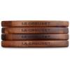 imageLe Creuset Enameled Cast Iron Gourmand Collection Set of 4 Mini Skillet 3 qt Matte BlackPetite Magnetic Wooden Trivet