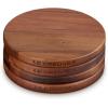 imageLe Creuset Enameled Cast Iron Gourmand Collection Set of 4 Mini Skillet 3 qt Matte BlackPetite Magnetic Wooden Trivet