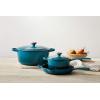 imageLe Creuset Enameled Cast Iron Signature Cookware Set 5 pc  Deep TealDeep Teal