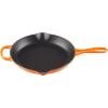imageLe Creuset Enameled Cast Iron Signature Iron Handle Skillet 1025quot 134 qt WhiteFlame