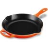 imageLe Creuset Enameled Cast Iron Signature Iron Handle Skillet 1025quot 134 qt WhiteFlame