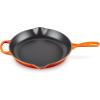 imageLe Creuset Enameled Cast Iron Signature Iron Handle Skillet 1025quot 134 qt WhiteFlame
