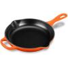 imageLe Creuset Enameled Cast Iron Signature Iron Handle Skillet 1025quot 134 qt WhiteFlame