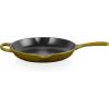 imageLe Creuset Enameled Cast Iron Signature Iron Handle Skillet 1025quot 134 qt WhiteOlive