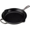 imageLe Creuset Enameled Cast Iron Signature Iron Handle Skillet 1025quot 134 qt WhiteOyster