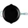 imageLe Creuset Enameled Cast Iron Signature Iron Handle Skillet 1025quot 134 qt WhiteSea Salt