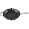 imageLe Creuset Enameled Cast Iron Signature Iron Handle Skillet 1025quot 134 qt WhiteSea Salt
