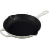 imageLe Creuset Enameled Cast Iron Signature Iron Handle Skillet 1025quot 134 qt WhiteWhite