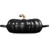 imageLe Creuset Enameled Cast Iron Signature Pumpkin Braiser 275 qt Licorice