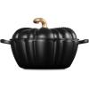 imageLe Creuset Enameled Cast Iron Signature Pumpkin Cocotte 4 qt Licorice