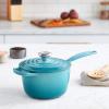 imageLe Creuset Enameled Cast Iron Signature Saucepan 225 qt CeriseCaribbean