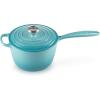 imageLe Creuset Enameled Cast Iron Signature Saucepan 225 qt CeriseCaribbean