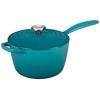 imageLe Creuset Enameled Cast Iron Signature Saucepan 225 qt CeriseCaribbean