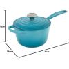 imageLe Creuset Enameled Cast Iron Signature Saucepan 225 qt CeriseCaribbean