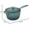 imageLe Creuset Enameled Cast Iron Signature Saucepan 225 qt CeriseSea Salt