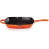 imageLe Creuset Enameled Cast Iron Signature Square Skillet Grill 1025quot CeriseFlame
