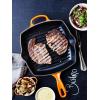 imageLe Creuset Enameled Cast Iron Signature Square Skillet Grill 1025quot CeriseFlame