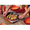 imageLe Creuset Enameled Cast Iron Signature Square Skillet Grill 1025quot CeriseOyster