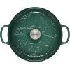 imageLe Creuset Olive Branch Collection Enameled Cast Iron Signature Braiser 35 qt Artichaut with Embossed LidArtichaut