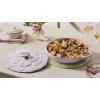 imageLe Creuset Signature Enameled Cast Iron Petal Braiser 225qt White wGold KnobCoastal Blue