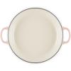 imageLe Creuset Signature Enameled Cast Iron Petal Braiser 225qt White wGold KnobPeche