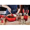 imageLe Creuset Silicone Craft Series Utensil Set with Stoneware Crock 5 pc CaribbeanCerise