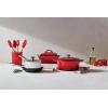 imageLe Creuset Silicone Craft Series Utensil Set with Stoneware Crock 5 pc CaribbeanCerise