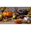 imageLe Creuset Stoneware Figural Pumpkin Petite Cocotte 12 oz Licorice