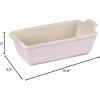 imageLe Creuset Stoneware Heritage Loaf Pan 9quot x 5quot x 3quot 15 qt CeriseShallot