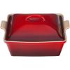 imageLe Creuset Stoneware Heritage Shallow Square Casserole 2qt 9quot LicoriceCerise
