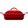imageLe Creuset Stoneware Heritage Shallow Square Casserole 2qt 9quot LicoriceCerise
