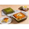imageLe Creuset Stoneware Heritage Shallow Square Casserole 2qt 9quot LicoriceDeep Teal