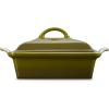 imageLe Creuset Stoneware Heritage Shallow Square Casserole 2qt 9quot LicoriceOlive