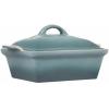 imageLe Creuset Stoneware Heritage Shallow Square Casserole 2qt 9quot LicoriceSea Salt