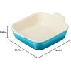 imageLe Creuset Stoneware Heritage Square Dish 3 qt 9quot OysterCaribbean