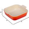 imageLe Creuset Stoneware Heritage Square Dish 3 qt 9quot OysterFlame