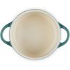 imageLe Creuset Stoneware Holly Collection Mini Round Cocotte 8 Oz Cerise with Gold KnobArtichaut
