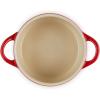 imageLe Creuset Stoneware Holly Collection Mini Round Cocotte 8 Oz Cerise with Gold KnobCerise