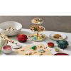 imageLe Creuset Stoneware Holly Collection Mini Round Cocotte 8 Oz Cerise with Gold KnobWhite