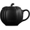 imageLe Creuset Stoneware Pumpkin Mug with Lid 14 oz Licorice