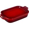 imageLe Creuset Stoneware Rectangular Dish with Platter Lid 14 34quot X 9quot WhiteCerise